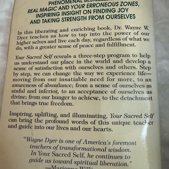 Your Sacred Self book by Dr. Wayne W. Dyer - Picture 2 of 2